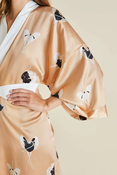 Shop Olivia Von Halle Mimi Capricia Silk Satin Robe