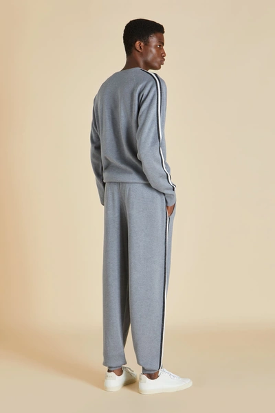 Shop Olivia Von Halle Missy London Grey Tracksuit In Silk-cashmere