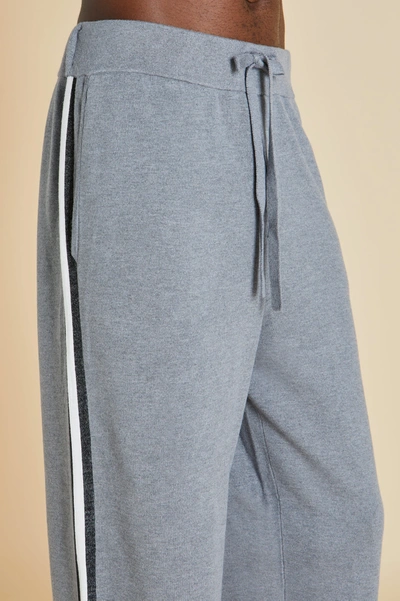 Shop Olivia Von Halle Missy London Grey Tracksuit In Silk-cashmere