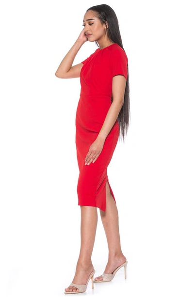 Shop Alexia Admor Quinn Stretch Sheath Dress In Red