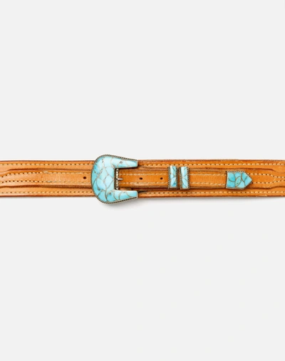 Shop Marketplace 50s Zuni Turquoise Ranger Buckle Set And Belt -#405 In Brown