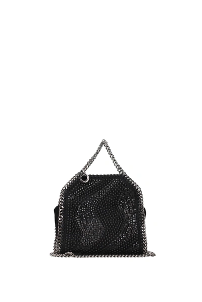 Shop Stella Mccartney Handbags Tiny Tote Eco Suede Black