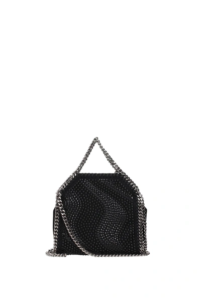 Shop Stella Mccartney Handbags Tiny Tote Eco Suede Black