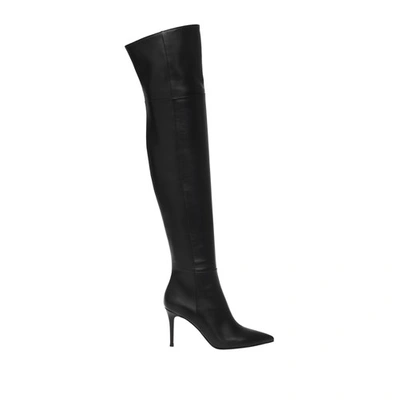 Shop Gianvito Rossi Bea 85 Thigh High Boots In Black