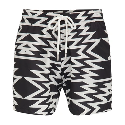 Shop Moncler Swim Shorts In White