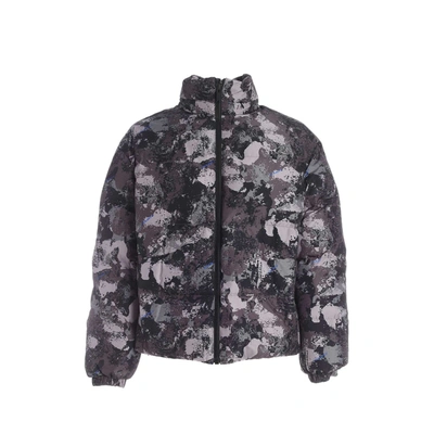 Shop Marcelo Burlon County Of Milan Camou Puffer Jacket In Gray