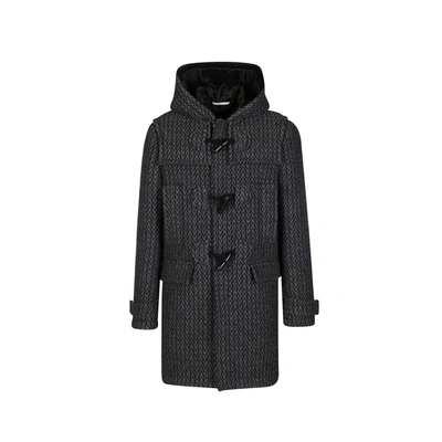 Shop Valentino Spigola Wool Coat In Gray