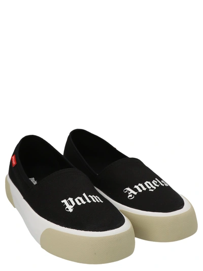 Shop Palm Angels ' Logo' Sneakers In White/black