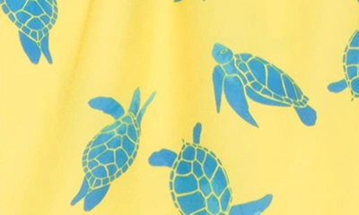 Shop Rainforest Turtles Of The Sea Swim Trunks In Lemon