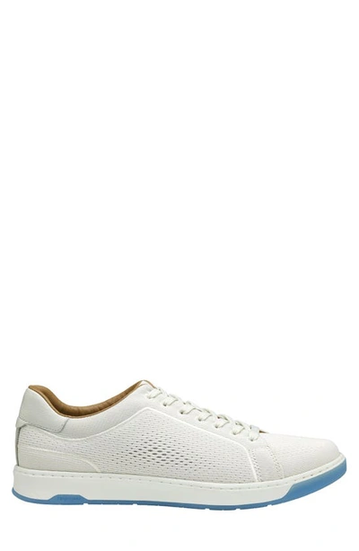Shop Johnston & Murphy Daxton Knit Sneaker In White Knit