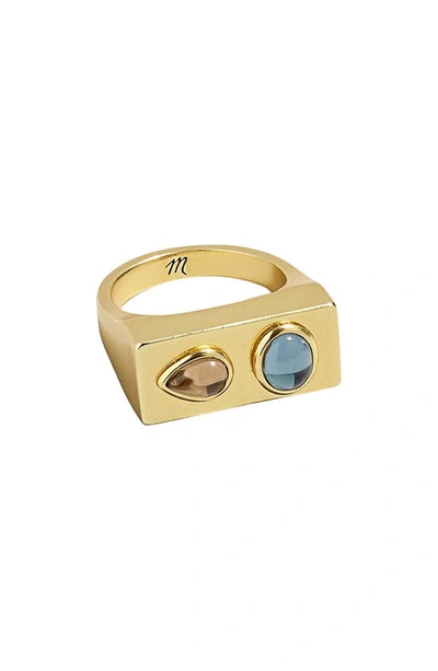 Shop Madewell Stacked Stone Ring In Topaz