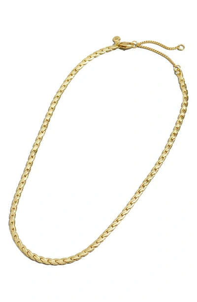 Shop Madewell Curb Chain Necklace In Vintage Gold