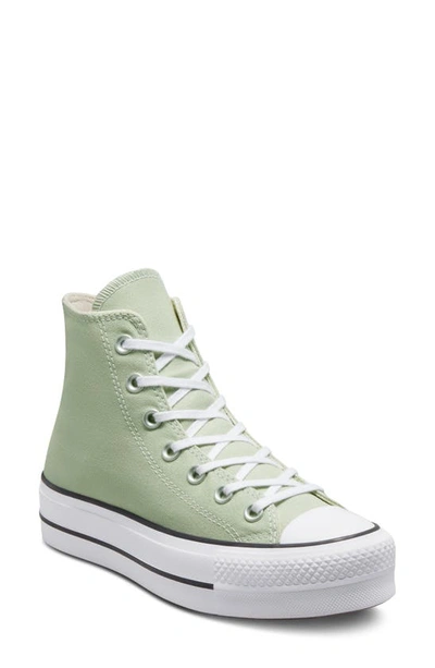Converse Big Girls Chuck Taylor All Star Eva Lift Platform Iridescent High  Top Casual Sneakers From Finish Li In Ghosted/white/black | ModeSens
