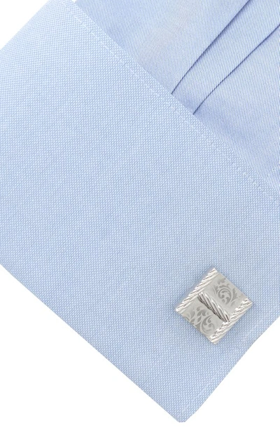 Cufflinks, Inc Engraved Cuff Links In Silver