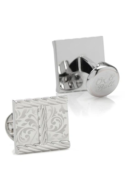 Cufflinks, Inc Engraved Cuff Links In Silver