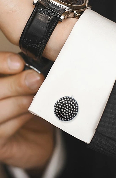 Cufflinks, Inc Textured Circle Cuff Links In Silver