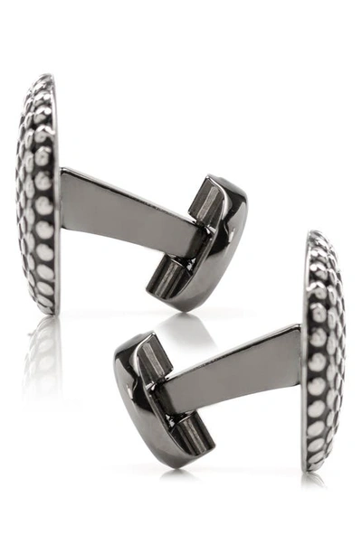 Cufflinks, Inc Textured Circle Cuff Links In Silver