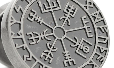 Shop Cufflinks, Inc Viking Compass Cuff Links In Silver
