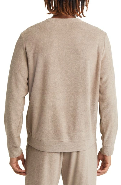 Shop Ugg Coen Brushed Terry Cloth Crewneck Sweatshirt In Wolf Grey