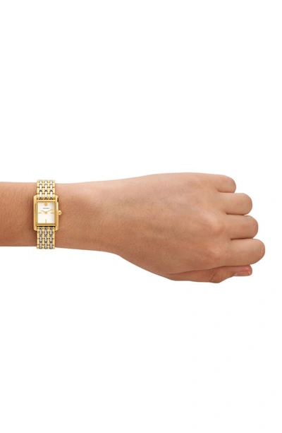 Shop Tory Burch Eleanor Two-tone Stainless Steel Bracelet Watch, 19mm X 28mm