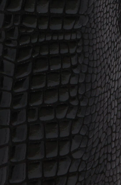 Shop Tom Ford Croc Embossed Leather Coat In Black