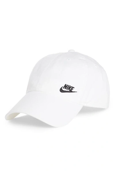 Shop Nike Futura Classic Cap In White/ Black