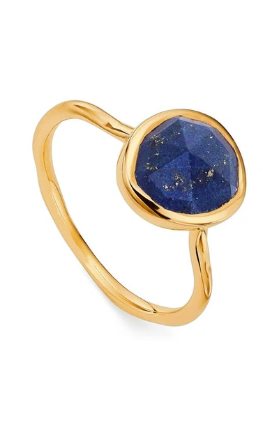 Monica Vinader Siren Semiprecious Stone Stacking Ring In 18ct Gold On Sterling Silver