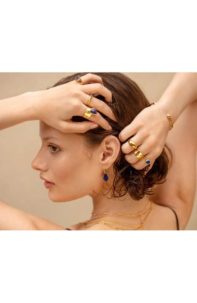 Monica Vinader Siren Semiprecious Stone Stacking Ring In 18ct Gold On Sterling Silver
