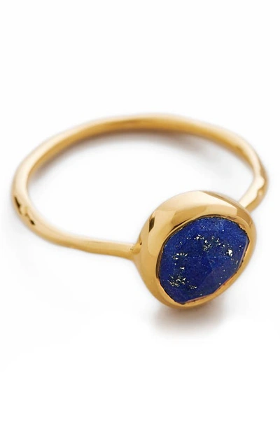Monica Vinader Siren Semiprecious Stone Stacking Ring In 18ct Gold On Sterling Silver