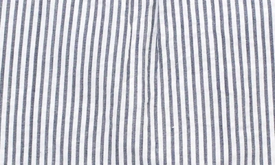 Rufflebutts Stripe Cotton Seersucker Swing Top, Bloomers & Headband Set In Blue