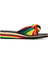 CHLOÉ 'Jamaica'单结坡跟凉鞋,RUBBER100%