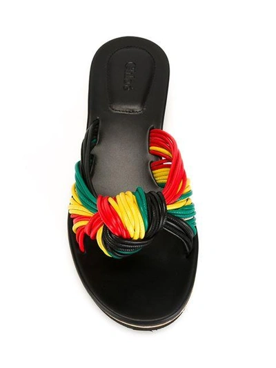 'Jamaica'单结坡跟凉鞋