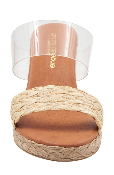 Andre Assous Anfisa Womens Padded Insole Slip On Wedge Sandals In Beige