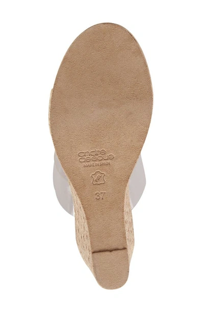 Andre Assous Anfisa Womens Padded Insole Slip On Wedge Sandals In Beige