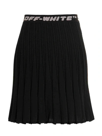 Shop Off-white 'logo Band' Skirt In Black
