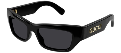 Shop Gucci Gg1296s 001 Cat Eye Sunglasses In Grey