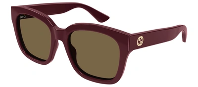 Shop Gucci Gg1338sk W 004 Square Sunglasses In Brown