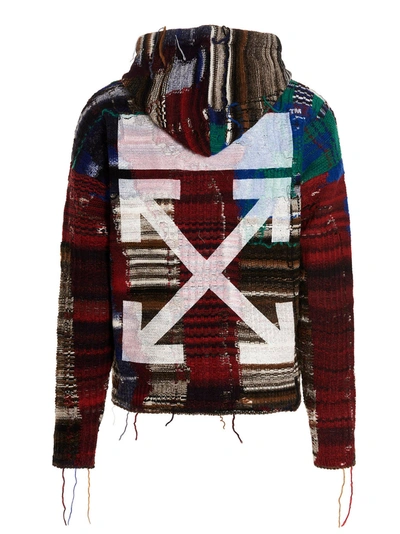 Shop Off-white 'arrow' Hooded Sweater In Multicolor
