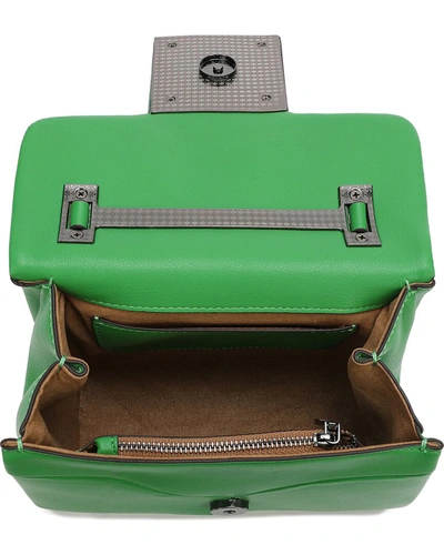 Shop Tiffany & Fred Full-grain Soft Leather Top Handle Shoulder Bag In Green