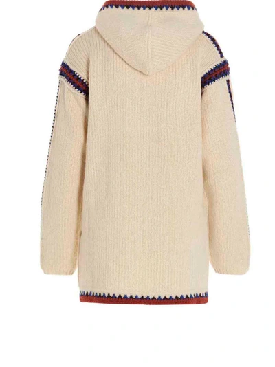 Shop Etro 'klara' Hooded Sweater In White