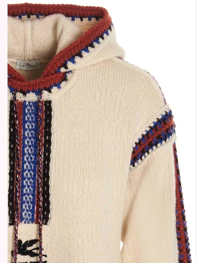 Shop Etro 'klara' Hooded Sweater In White