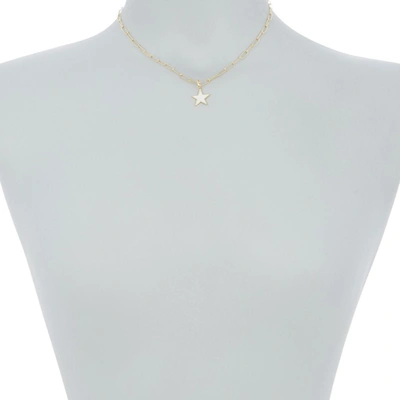 Shop Adornia White Enamel Star Pendant Necklace Gold