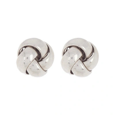 Shop Adornia Knot Stud Earrings Silver