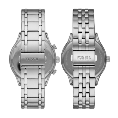 Shop Fossil Men's Fenmore Midsize Multifunction, Stainless Steel Watch In Black