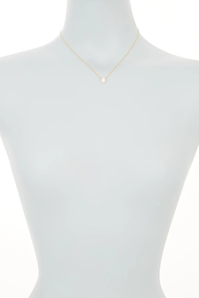 Shop Adornia Swarovski Crystal Halo Necklace Gold In Silver