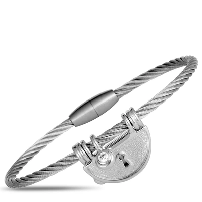 Shop Charriol My Heart Sterling Silver And Cubic Zirconia Bangle Bracelet