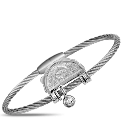 Shop Charriol My Heart Sterling Silver And Cubic Zirconia Bangle Bracelet
