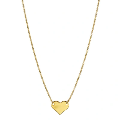Shop Adornia Heart Pendant Necklace Gold In Yellow