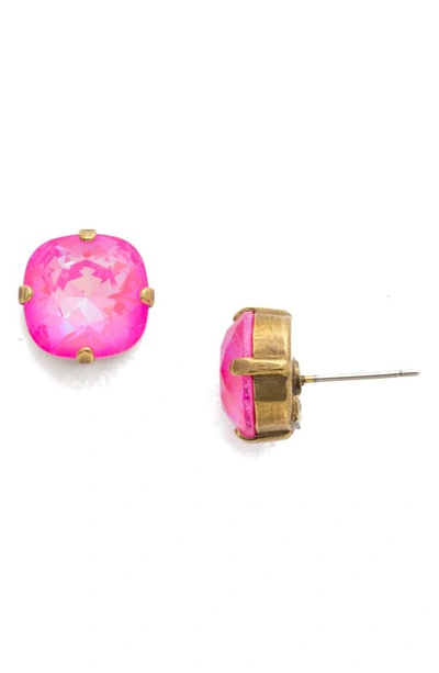 Shop Sorrelli Aisha Stud Earrings In Ultra Pink