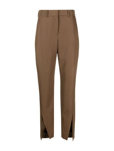 Balmain Wool Trousers In Brown